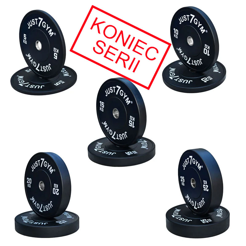 Obciążenia Olimpijskie Bumper Black Pro Just7Gym 5-25kg